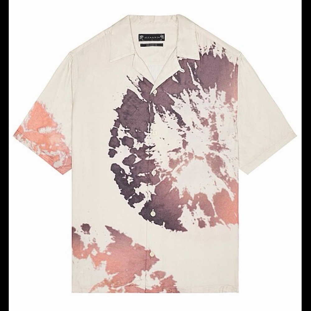 ALL SAINTS Relaxed Fit Tie-Dye Shirt